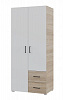 Шкаф Victor 2-х дверный с ящиками (Дуб сонома/Белый) 