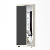 Шкаф с зеркалом Соната ШСЗ-800 (Дуб крафт белый/Антрацит)